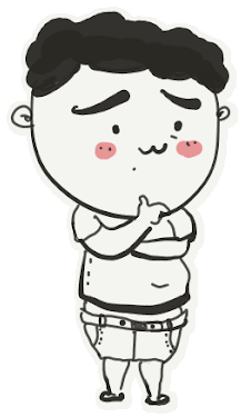 Single extracted character with transparent background